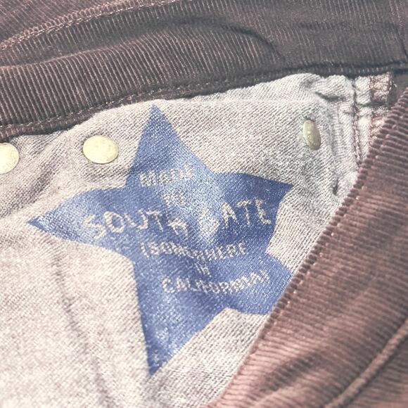 AG Adriano Goldschmeid Stevie Slim Straight Corduroy Pants Chocolate Brown - Picture 8 of 10